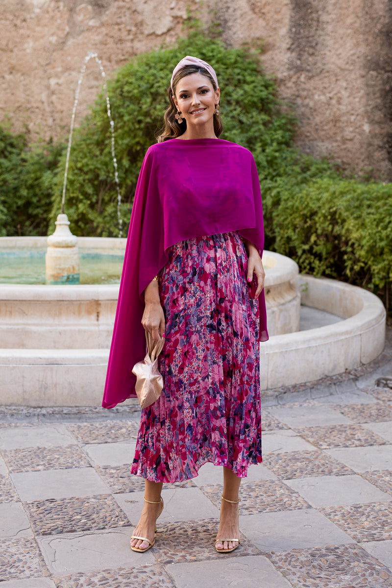 Vestido midi estampado floral