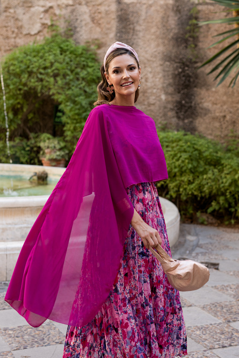 Vestido midi estampado floral