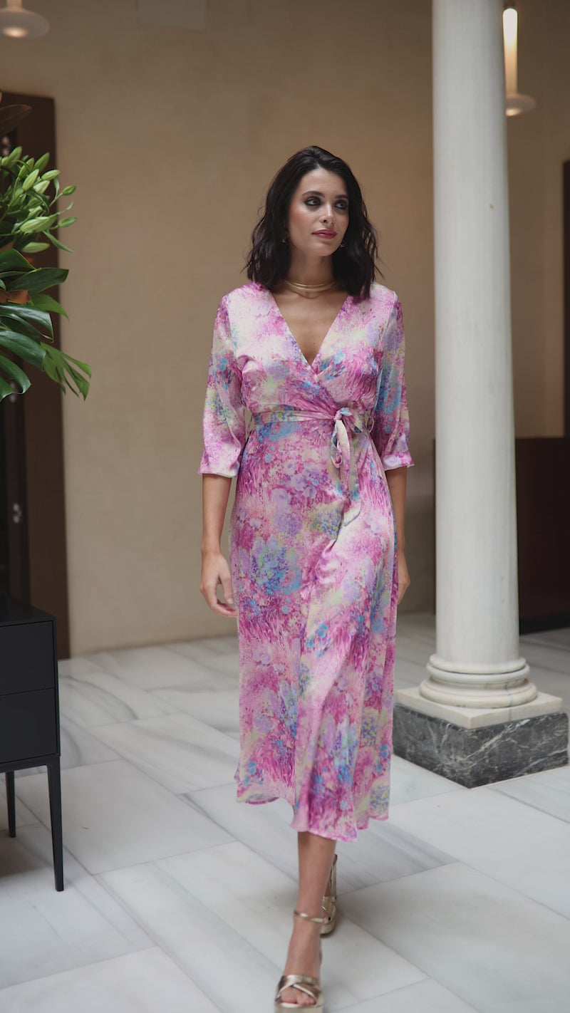 Vestido midi estampado amanecer