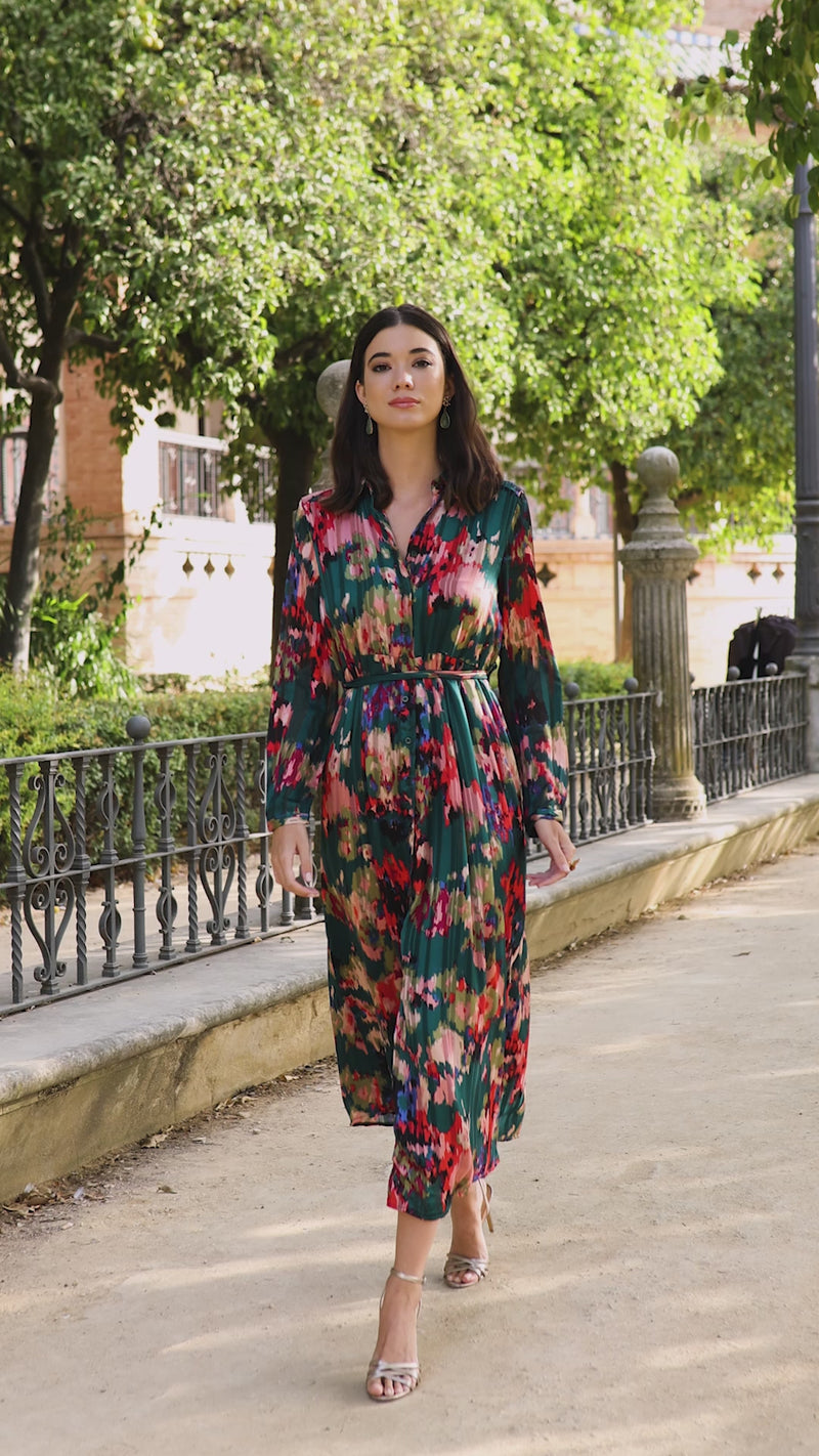 Vestido midi estampado